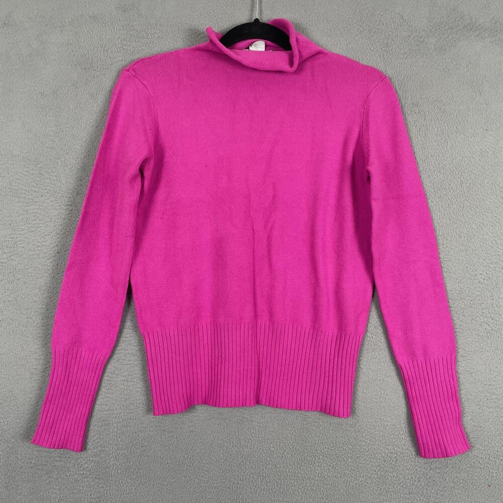 French Connection Sweater Womens M Pink Turtleneck Pullover Knit Long Sleeve